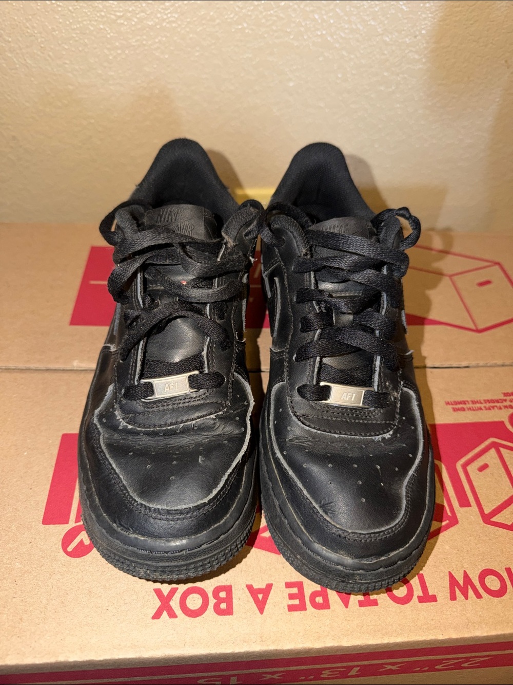 Nike Kids Air Force 1 - All Black Low-Top Sneakers